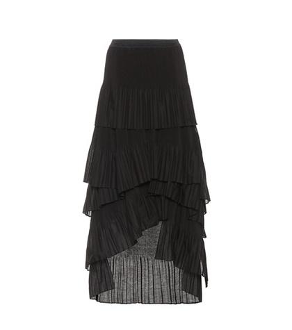 Brunello Cucinelli Pleated Cotton-blend Maxi Skirt
