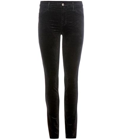 J Brand Mid-rise Super Skinny Velvet Trousers