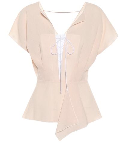 Roland Mouret Tayrona Wool Crêpe Blouse