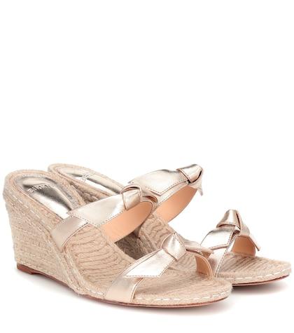 Alexandre Birman Metallic Leather Espadrilles