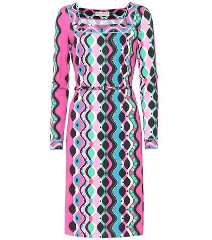 Emilio Pucci Belted Printed Dress