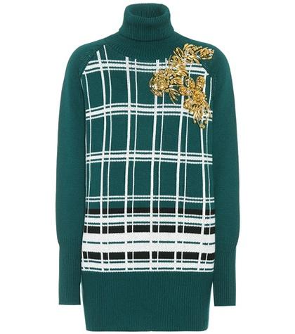 Prada Virgin Wool Turtleneck Dress