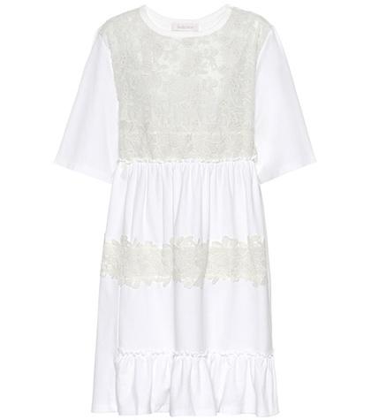 See By Chlo Lace-panelled Jersey Dress