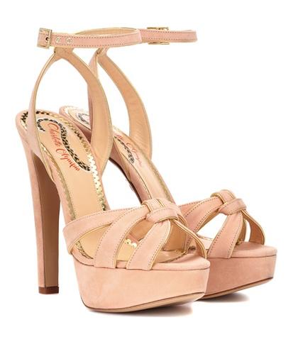 Charlotte Olympia It Girl Suede Plateau Sandals