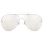 Linda Farrow White Gold-plated Mirrored Aviator Sunglasses