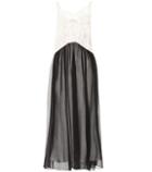 Burberry Charmeuse And Chiffon Slip Dress