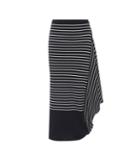 Jw Anderson Striped Wool Draped Pencil Skirt