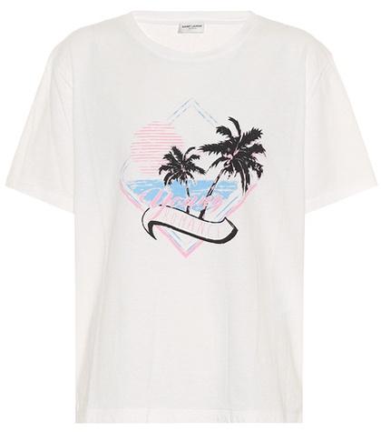 Saint Laurent Young Romance Cotton T-shirt