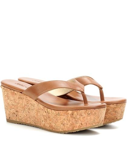 Jimmy Choo Paque 70 Leather Platform Sandals