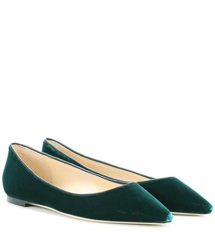Vince Romy Flat Velvet Ballerinas