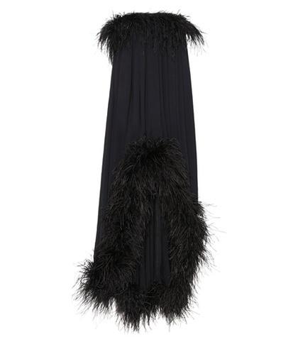Saint Laurent Feather-trimmed Dress