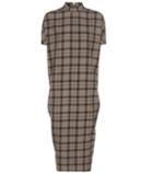 Rick Owens Check Wool Midi Dress