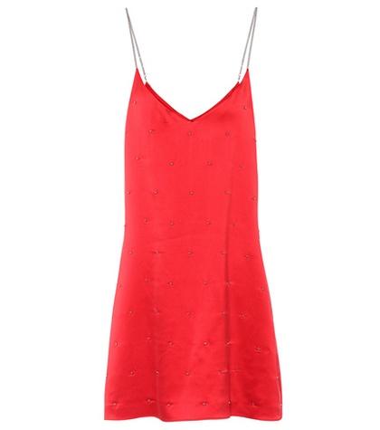 Amiri Embellished Silk Slip Dress