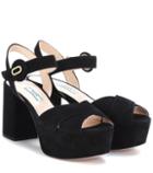 Roberto Cavalli Suede Plateau Sandals