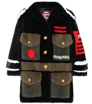 Miu Miu Mink Fur Army Coat