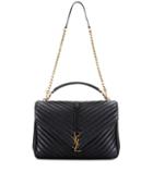 Stella Mccartney Large Collège Monogram Quilted Leather Shoulder Bag