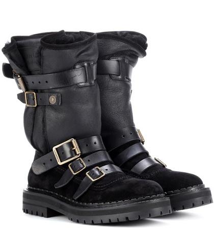 Burberry Fitzgerald Shearling-trimmed Boots