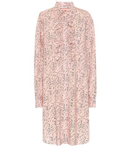 Plan C Printed Poplin Shirt Dress