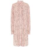 Plan C Printed Poplin Shirt Dress