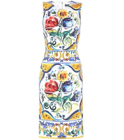 Dolce & Gabbana Printed Silk-blend Dress