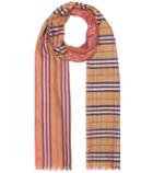 Burberry Vintage Check Wool And Silk Scarf
