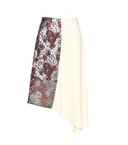 Stella Mccartney Jacquard And Crepe Skirt