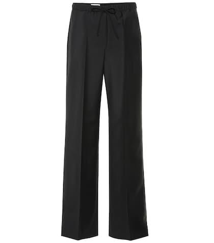Jil Sander Wool And Mohair Wide-leg Pants
