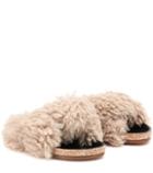 Chlo Shearling Slip-on Sandals
