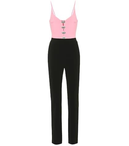 David Koma Embellished Cady Jumpsuit