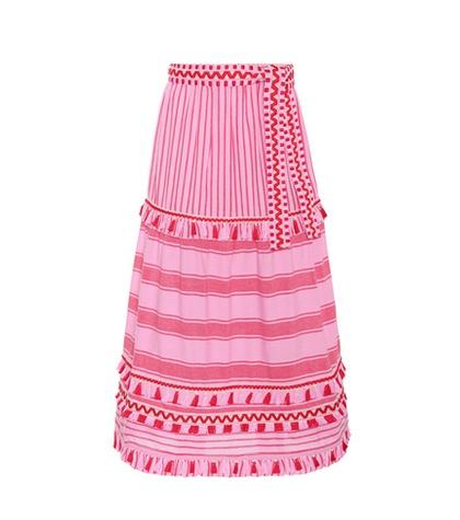Dodo Bar Or Embroidered Cotton Maxi Skirt