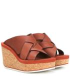 Isabel Marant Leather Wedge Sandals