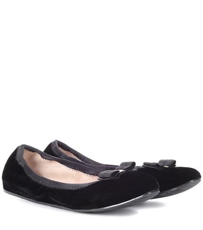 Salvatore Ferragamo Velvet Ballerinas