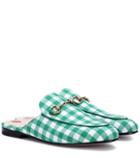 Gucci Princetown Checked Slippers