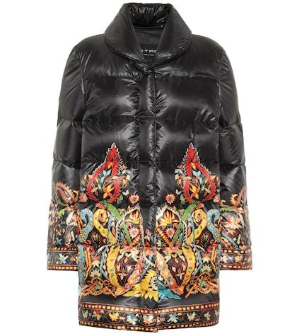 Oscar De La Renta Printed Down Coat