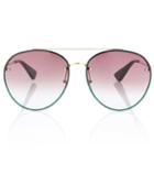 Cartier Eyewear Collection Glitter Aviator Sunglasses