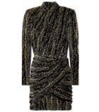 Balenciaga Metallic Stretch-velvet Minidress
