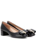 Anya Hindmarch Vara Lux Bow Patent Leather Pumps