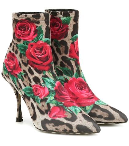 Dolce & Gabbana Lori Printed Ankle Boots