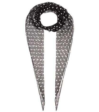 S Max Mara Polka-dotted Silk Scarf