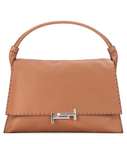 Balenciaga Double T Leather Shoulder Bag