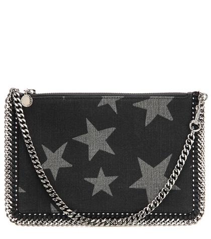 Stella Mccartney Falabella Denim Star Printed Purse