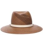 Chlo Zoe Leather-trimmed Straw Hat