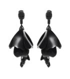 Oscar De La Renta Impatiens Flower Drop Beaded Clip-on Earrings