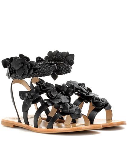 Tory Burch Blossom Leather Gladiator Sandals