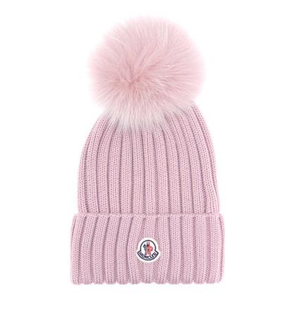 Moncler Fur-trimmed Wool Beanie