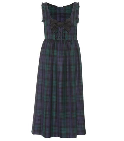 Miu Miu Sleeveless Plaid Dress