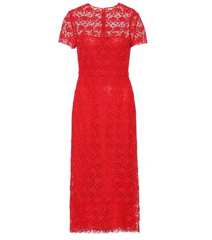 Valentino Floral Lace Midi Dress