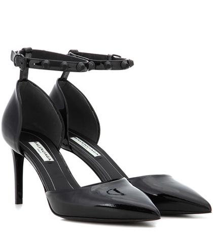 Balenciaga Embellished Patent Leather Pumps