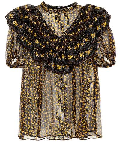 Ulla Johnson Doria Floral Silk Top
