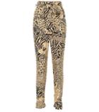 Chlo Leopard Crêpe High-rise Pants